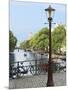 Old Gas Lamp Post and Bicycles on a Bridge over a Canal in Amsterdam, the Netherlands-Miva Stock-Mounted Photographic Print