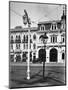 Old Gas Lantern Along a Street-null-Mounted Photographic Print