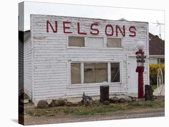 Old Gas Pump in Cannonville, Utah, USA-Diane Johnson-Stretched Canvas