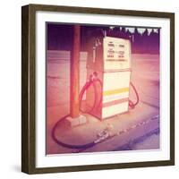 Old Gas Pump-melking-Framed Photographic Print