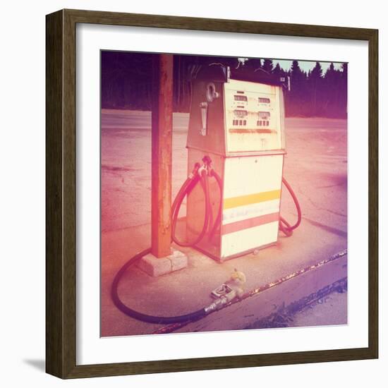 Old Gas Pump-melking-Framed Photographic Print