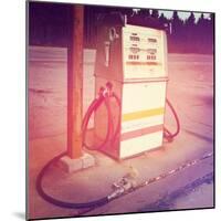 Old Gas Pump-melking-Mounted Photographic Print