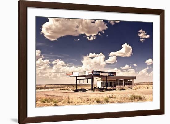 Old Gas Station in Ghost Town along the Route 66-Andrew Bayda-Framed Photographic Print