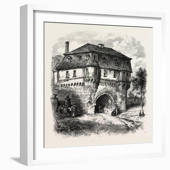 Old Gate at Andernach. the Rhine, Germany, 19th Century-null-Framed Giclee Print