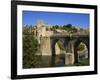 Old Gateway Bridge over the River and the City of Toledo, Castilla La Mancha, Spain, Europe-Nigel Francis-Framed Photographic Print