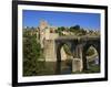 Old Gateway Bridge over the River and the City of Toledo, Castilla La Mancha, Spain, Europe-Nigel Francis-Framed Photographic Print