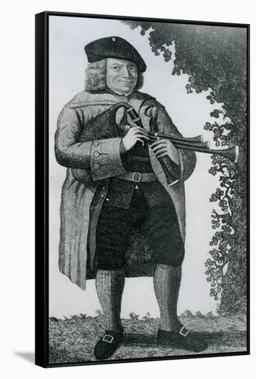 Old Geordie Sime, a Famous Piper in His Time', 1789-John Kay-Framed Stretched Canvas