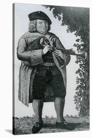 Old Geordie Sime, a Famous Piper in His Time', 1789-John Kay-Stretched Canvas