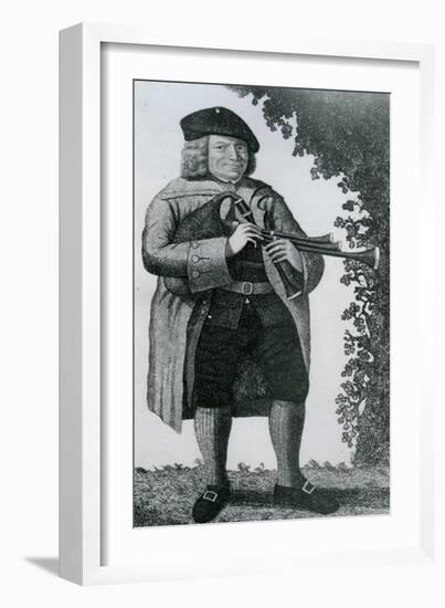 Old Geordie Sime, a Famous Piper in His Time', 1789-John Kay-Framed Giclee Print
