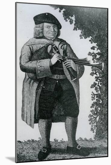 Old Geordie Sime, a Famous Piper in His Time', 1789-John Kay-Mounted Giclee Print