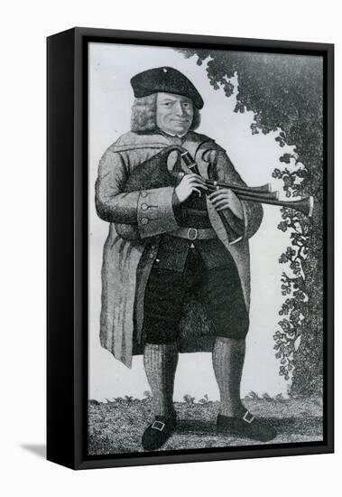 Old Geordie Sime, a Famous Piper in His Time', 1789-John Kay-Framed Stretched Canvas