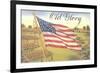 Old Glory, Flag with World War I Soldiers-null-Framed Premium Giclee Print