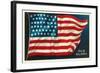 Old Glory, Flag-null-Framed Art Print