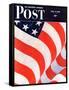 "Old Glory," Saturday Evening Post Cover, July 4, 1942-John Clymer-Framed Stretched Canvas