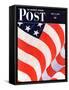"Old Glory," Saturday Evening Post Cover, July 4, 1942-John Clymer-Framed Stretched Canvas