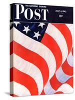 "Old Glory," Saturday Evening Post Cover, July 4, 1942-John Clymer-Stretched Canvas