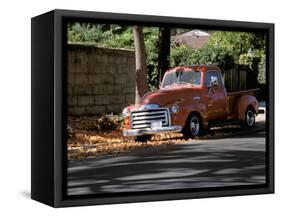 Old GMC Truck During Fall, Santa Barbara, California, USA-Savanah Stewart-Framed Stretched Canvas