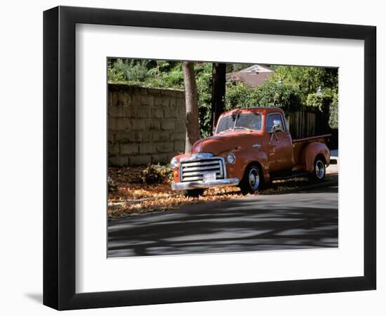 Old GMC Truck During Fall, Santa Barbara, California, USA-Savanah Stewart-Framed Photographic Print