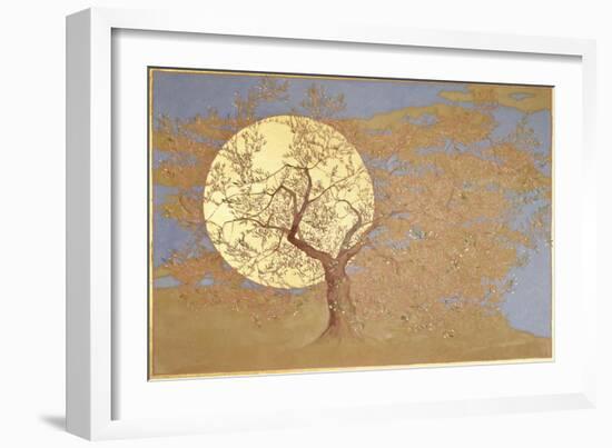 old god, 2018, oil and gold leaf on panel-Angus Hampel-Framed Giclee Print