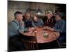 Old Gold Miners Play a Game of Poker at Twilight, Volcano Grocery Store, Volcano, California, 1948-Herbert Gehr-Mounted Photographic Print