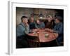 Old Gold Miners Play a Game of Poker at Twilight, Volcano Grocery Store, Volcano, California, 1948-Herbert Gehr-Framed Photographic Print