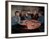 Old Gold Miners Play a Game of Poker at Twilight, Volcano Grocery Store, Volcano, California, 1948-Herbert Gehr-Framed Photographic Print