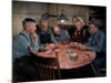 Old Gold Miners Play a Game of Poker at Twilight, Volcano Grocery Store, Volcano, California, 1948-Herbert Gehr-Mounted Photographic Print