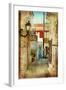 Old Greek Streets -Artistic Picture-Maugli-l-Framed Art Print