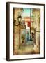 Old Greek Streets -Artistic Picture-Maugli-l-Framed Art Print