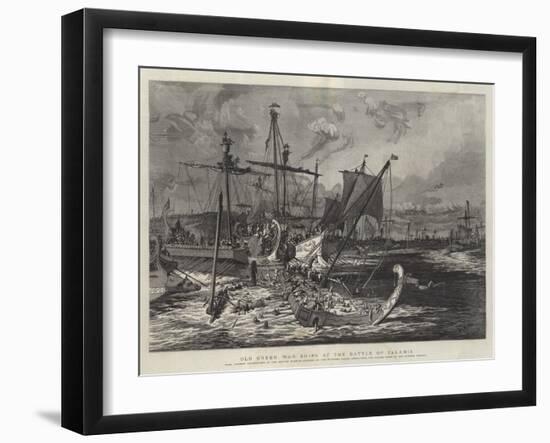 Old Greek War Ships at the Battle of Salamis-William Lionel Wyllie-Framed Giclee Print