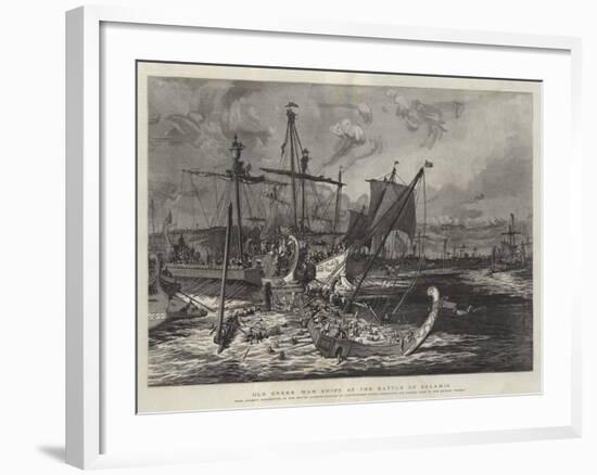 Old Greek War Ships at the Battle of Salamis-William Lionel Wyllie-Framed Giclee Print