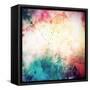 Old Grunge Background with Delicate Abstract Texture-iulias-Framed Stretched Canvas