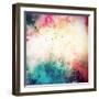 Old Grunge Background with Delicate Abstract Texture-iulias-Framed Art Print