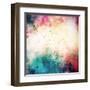 Old Grunge Background with Delicate Abstract Texture-iulias-Framed Art Print