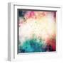 Old Grunge Background with Delicate Abstract Texture-iulias-Framed Art Print