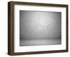 Old Grunge Room with Concrete Wall, Black and White Background-Vlntn-Framed Art Print