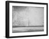 Old Grunge Room with Concrete Wall, Black and White Background-Vlntn-Framed Art Print