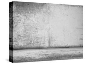 Old Grunge Room with Concrete Wall, Black and White Background-Vlntn-Stretched Canvas
