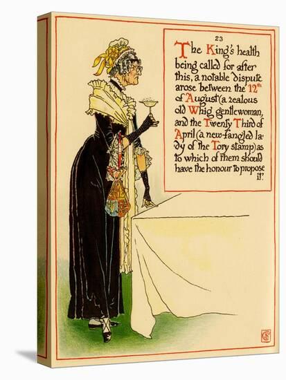 Old Hag Serves Up A Drink In A Goblet-Walter Crane-Stretched Canvas