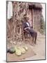 Old Haitian Woman in Front of Her Hut-Lynn Pelham-Mounted Photographic Print