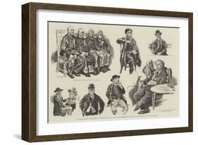 Old Hand-Frame Stocking-Makers of Leicester-William Douglas Almond-Framed Giclee Print