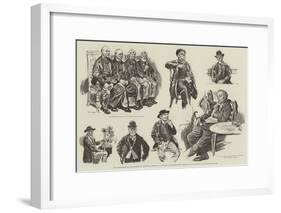 Old Hand-Frame Stocking-Makers of Leicester-William Douglas Almond-Framed Giclee Print