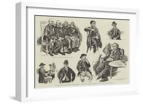 Old Hand-Frame Stocking-Makers of Leicester-William Douglas Almond-Framed Giclee Print