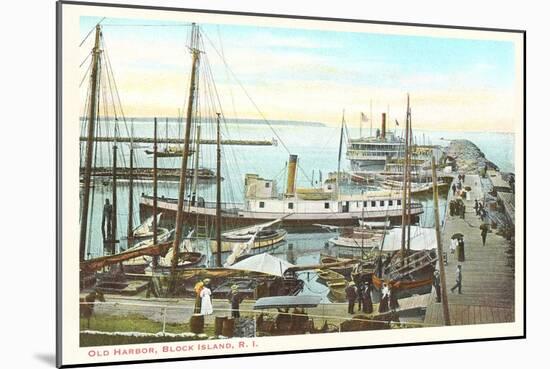 Old Harbor, Block Island, Rhode Island-null-Mounted Art Print