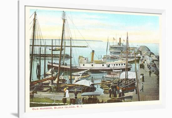 Old Harbor, Block Island, Rhode Island-null-Framed Art Print