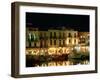 Old Harbour at Night, Rethymnon, Crete, Greece-Peter Thompson-Framed Photographic Print