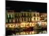 Old Harbour at Night, Rethymnon, Crete, Greece-Peter Thompson-Mounted Photographic Print