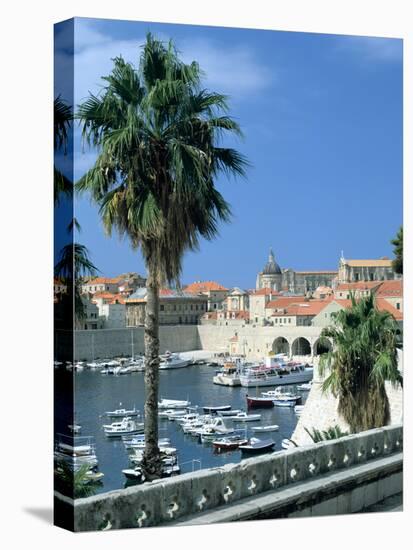 Old Harbour, Dubrovnik, Croatia-Peter Thompson-Stretched Canvas