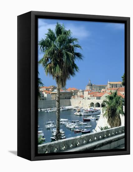 Old Harbour, Dubrovnik, Croatia-Peter Thompson-Framed Stretched Canvas