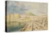 Old Harbour, Naples, 1818 (W/C on Paper)-Joseph Mallord William Turner-Stretched Canvas